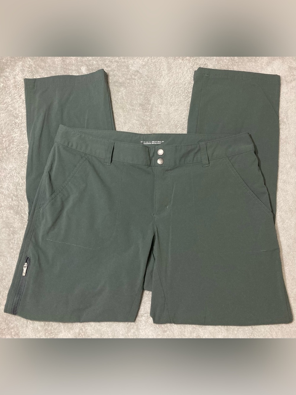 Columbia Omni Shield Pants Size 14 Short no Womens Gray Outdoor Hiking Camping